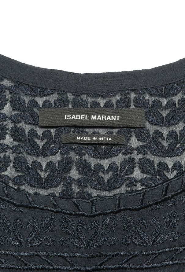 Isabel Marant Embroidered Silk Tunic Top - 4