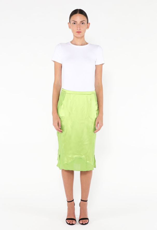 Saint Laurent Rare F/W 2004 Charmeuse Skirt - 3