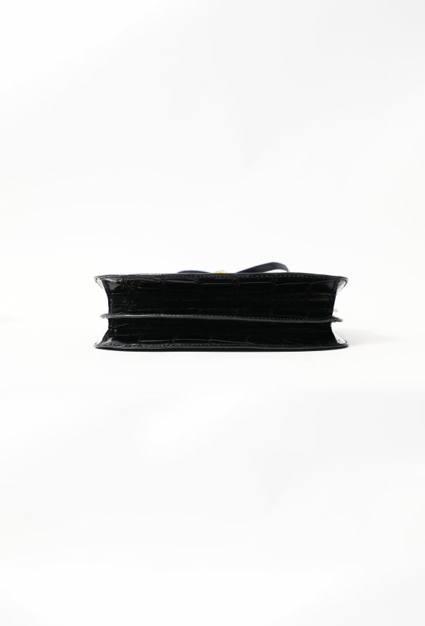 Crocodile Crossbody Clasp Bag - 6