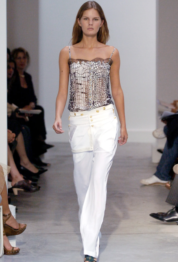 Balenciaga S/S 2005 Nautical Silk Trousers - 2