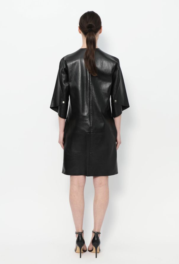Céline Lambskin A-Line Dress - 4