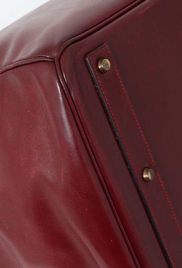 Hermès '80s Rouge H Box Haut à Courroies 50 - 12