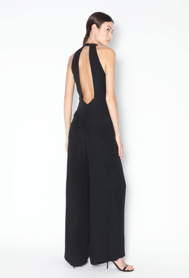 Chloé Embellished Crêpe Halter Jumpsuit - 3