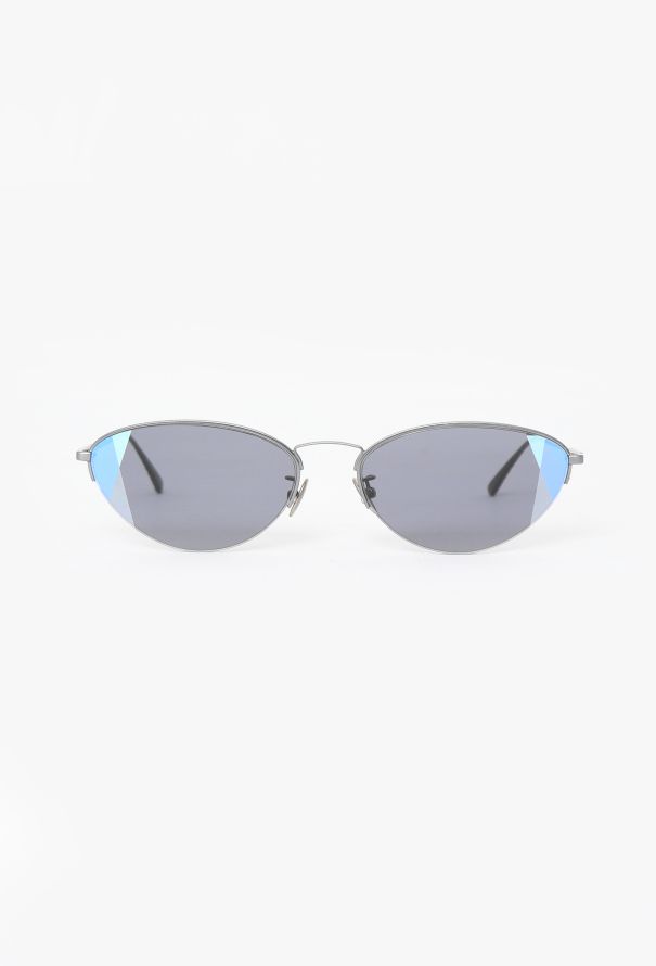 Bottega Veneta 2022 Metallic Cat-Eye Sunglasses - 1