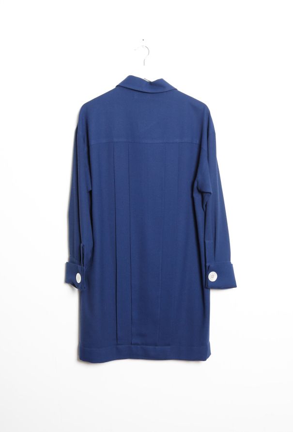 Chanel Vintage Pleated Shirt Dress - 6