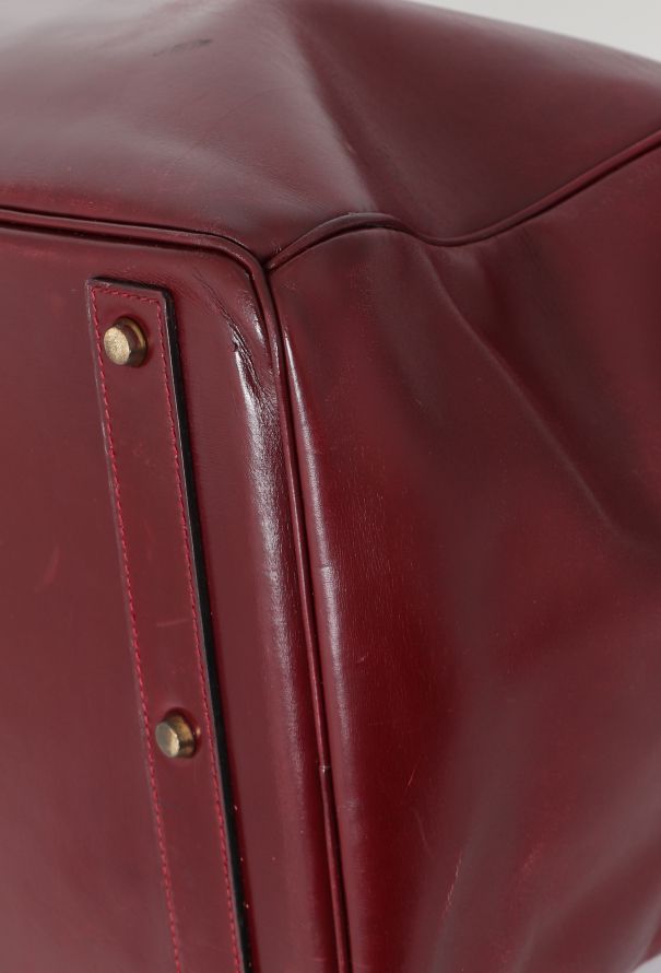 Hermès '80s Rouge H Box Haut à Courroies 50 - 10