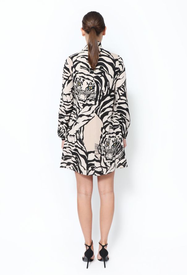 Valentino Pre-Fall 2018 Embellished Tiger Lavallière Dress - 4
