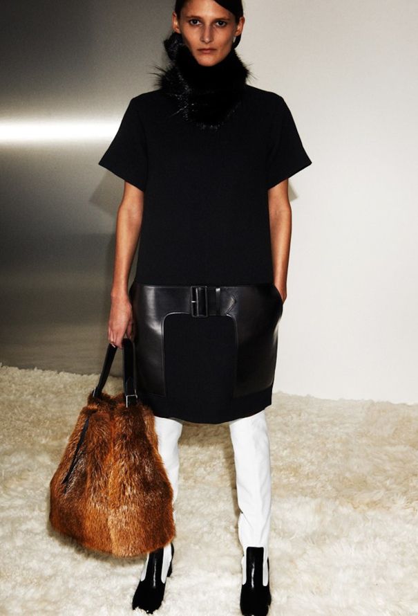 Céline Pre-fall 2012 Belted Wool Skirt - 4