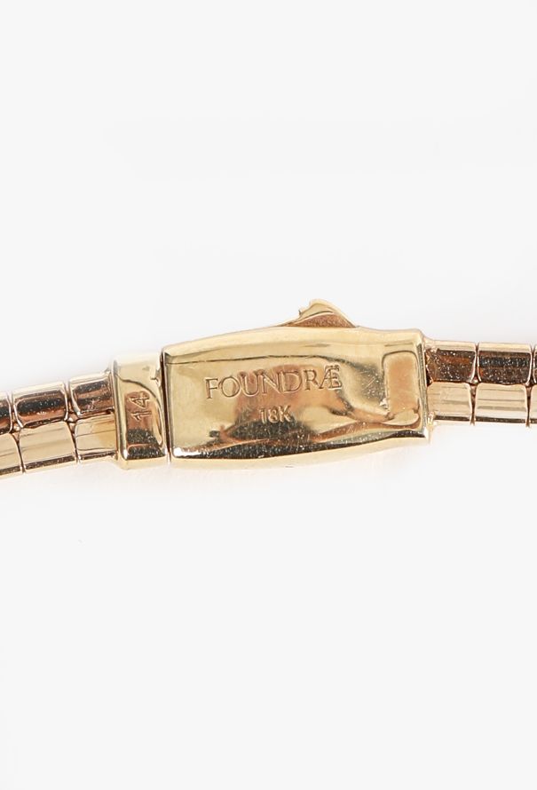 Modern Fine Jewelry FoundRae 18K Yellow Gold Omega Sleek Collar & Charms - 12