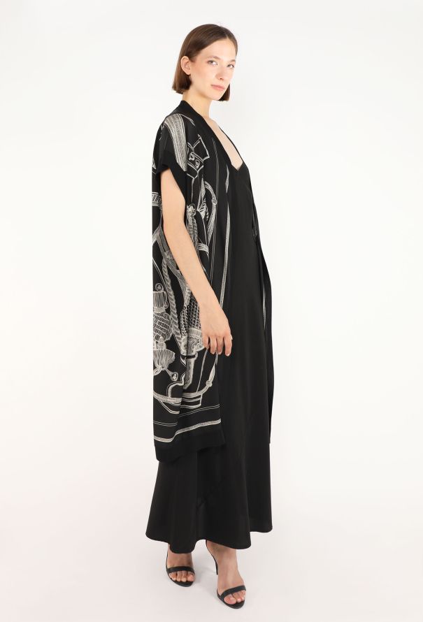 Hermès 'Zouaves et Dragons Finesse' Silk Kaftan, 2021 - 5