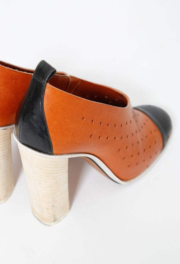 Céline Tricolor Perforated Pumps - 8