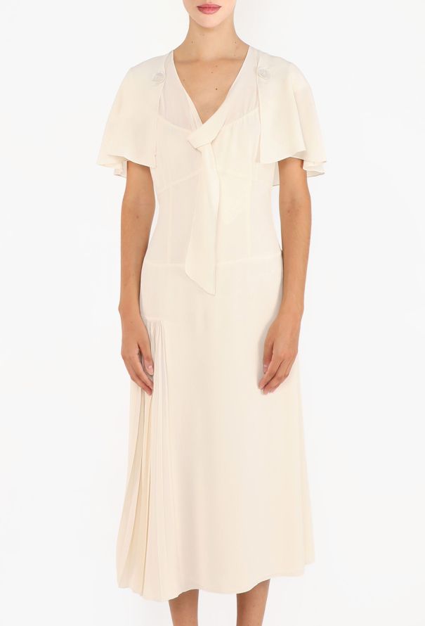 Prada Pleated Crêpe Lavallière Dress, 2024 - 4
