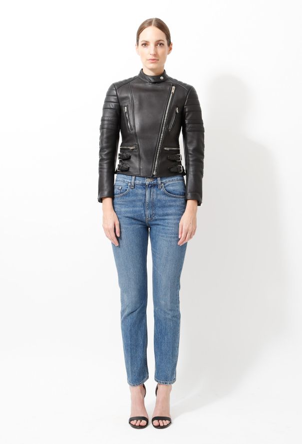 Céline Classic Leather Biker Jacket - 5