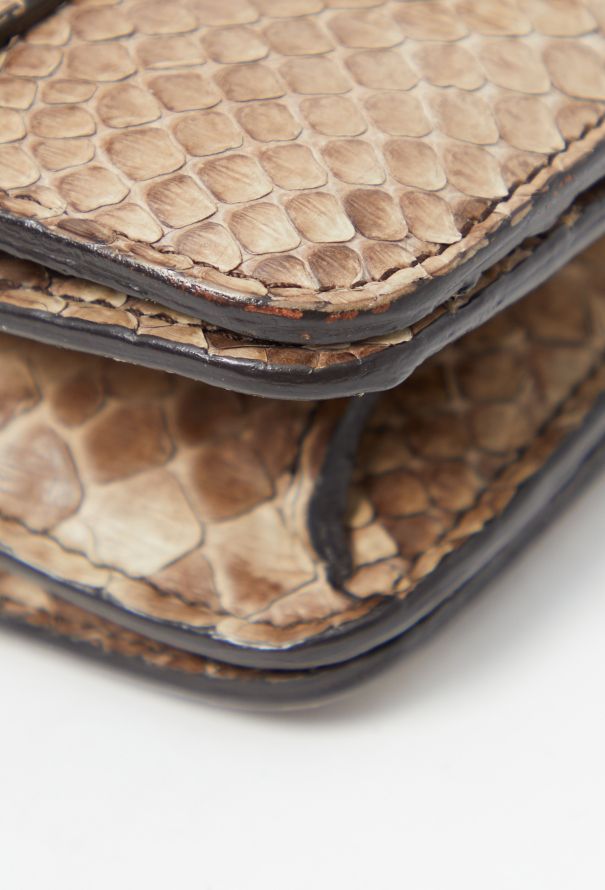 Céline Mini Python Classic Box Bag Beige and brown - 11