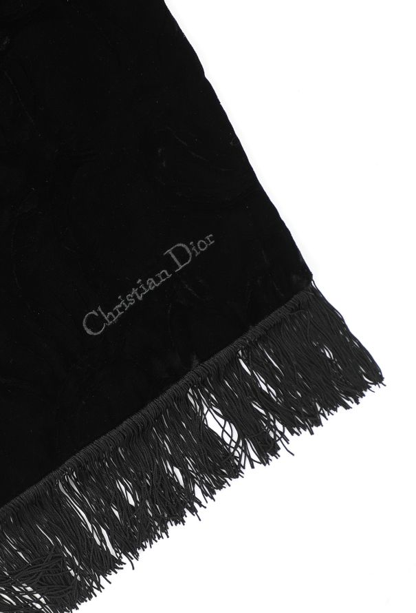 Dior Vintage Jacquard Velvet Scarf - 3