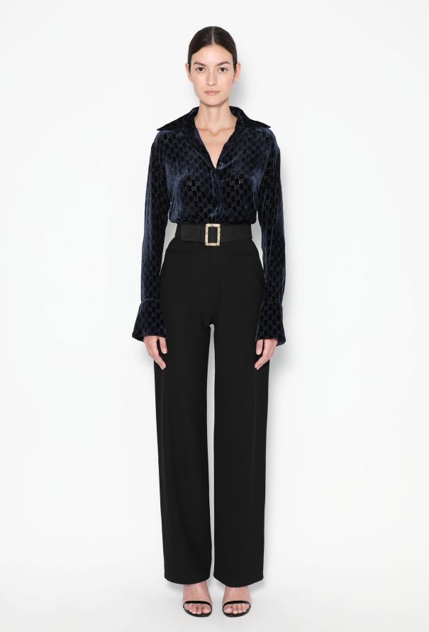 Gucci ICONIC F/W 1997 Velvet Monogram Top - 8