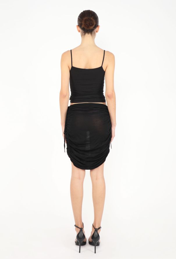 Gucci F/W 1999 Ruched Silk Drawstring Skirt - 6
