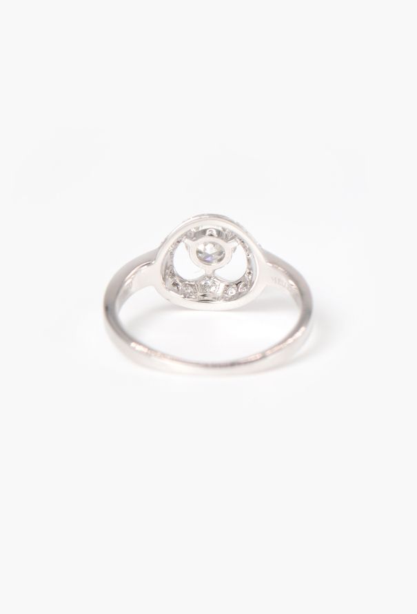 Mellerio 18k White Gold & Diamond Reine de Coeur Ring - 5