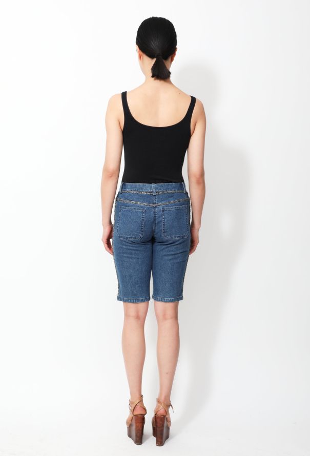 Chanel S/S 2006 Braided 'CC' Denim Shorts - 5