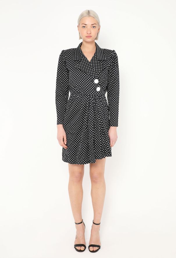 Saint Laurent S/S 1990 Polka Dot Dress - 1