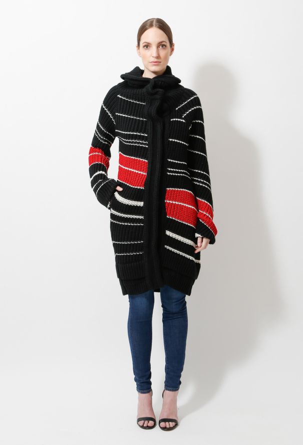 Balenciaga 2009 Oversized Striped Cardigan - 3