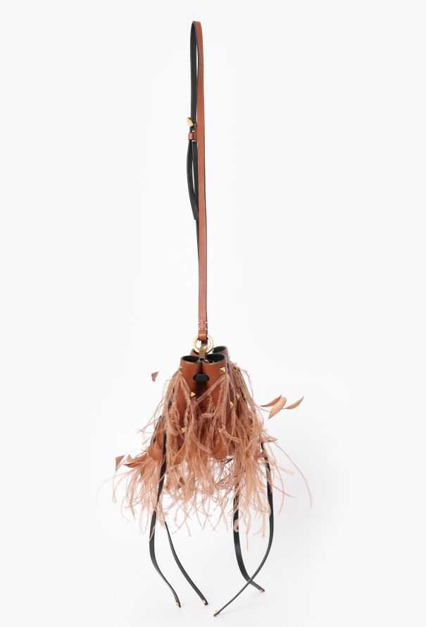 Valentino S/S 2019 Rockstud & Feather Small Bucket Bag - 7