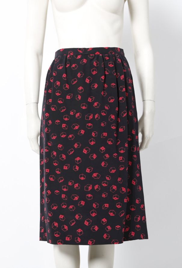 Exquisite Vintage 80's Couture Dice Print Ensemble - 8