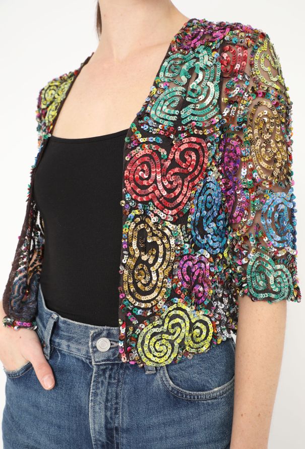 Dries Van Noten Sequin Bolero Top - 3