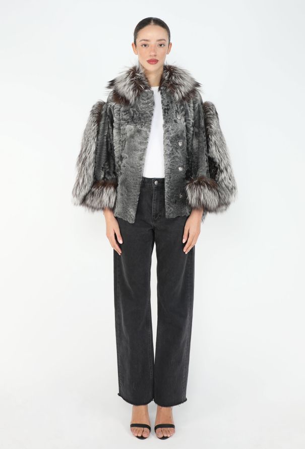 Dior RARE F/W 2007 Astrakhan Fox Fur Jacket - 5