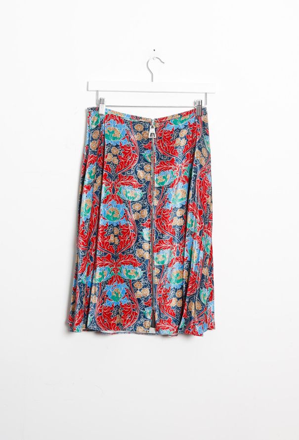 Louis Vuitton 2015 Floral Velvet Skirt - 8