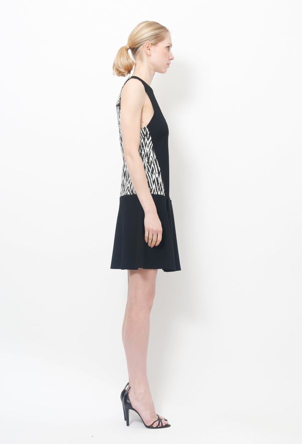 Proenza Schouler Black Textured A-Line Dress - 4