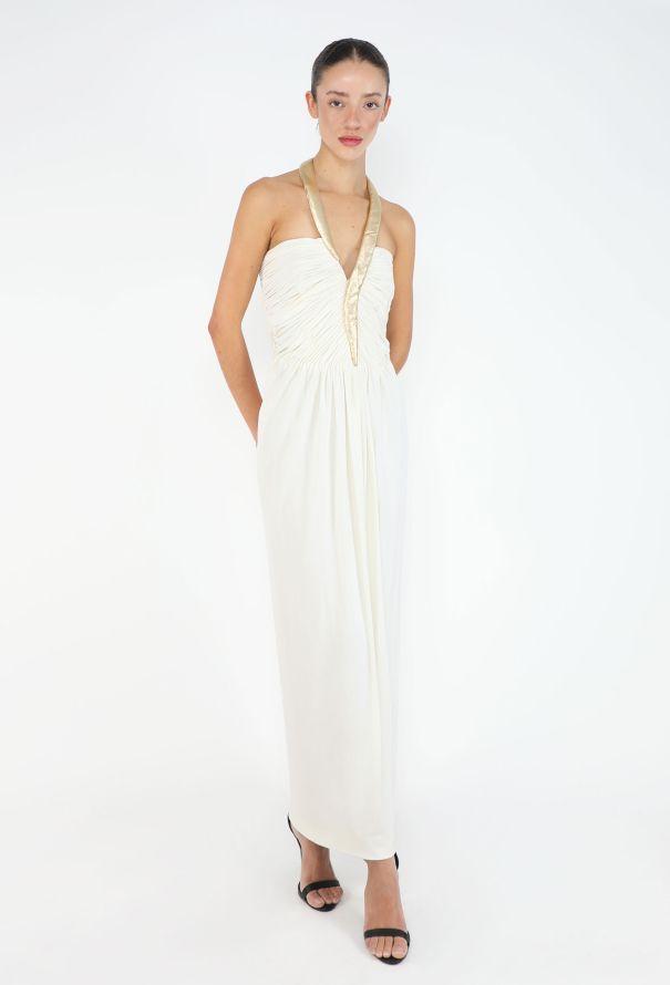 Azzaro RARE 1975 Grecian Halter Gown - 4
