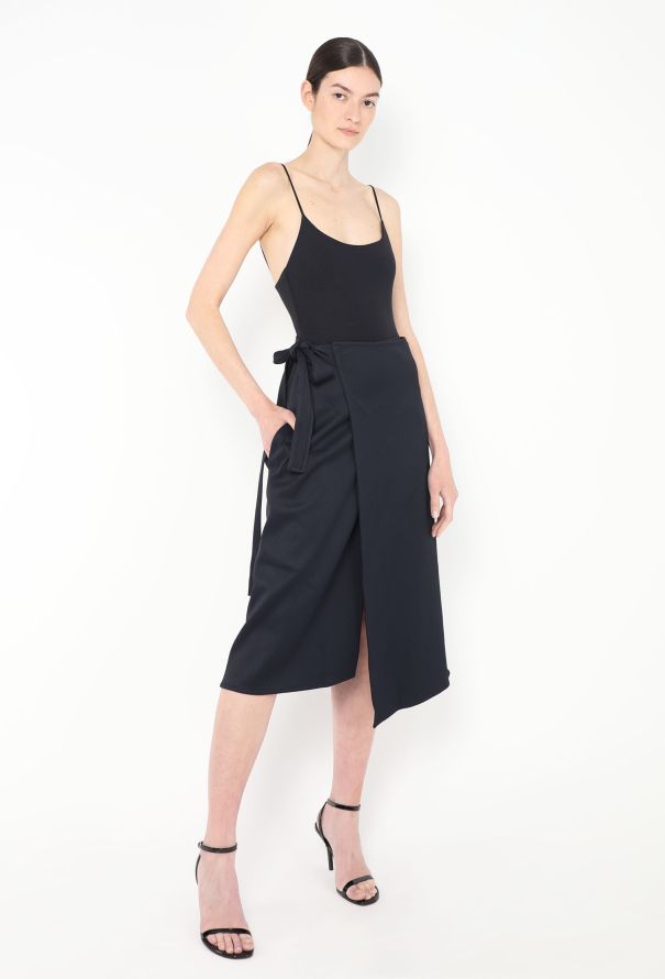 Céline Belted Asymmetrical Wrap Skirt - 4