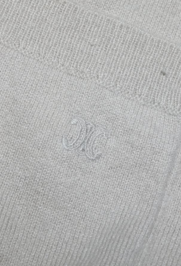 Céline Beige Cashmere Cardigan with Triomphe Emblem - 6