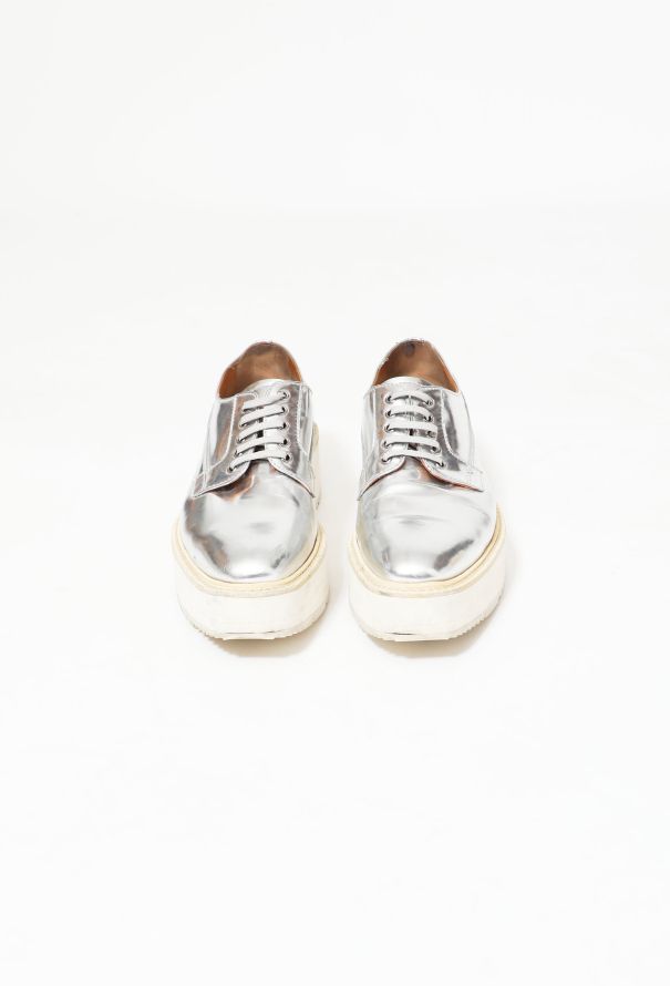 Prada S/S 2011 Metallic Platform Creepers - 4