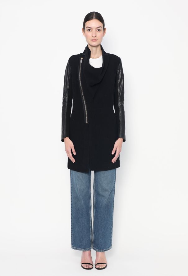 Rick Owens Draped Cashmere Coat - 3