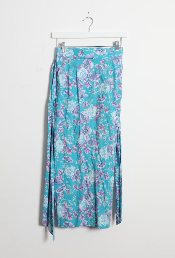 80s Laura Ashley Floral Wrap Skirt - 8