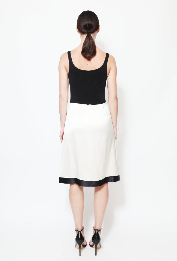 Chanel Timeless Bicolor Silk Skirt - 3