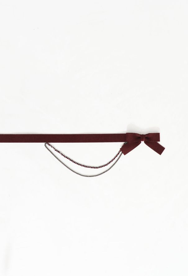 Chanel F/W 2002 Felt Bow Chainlink Belt - 5