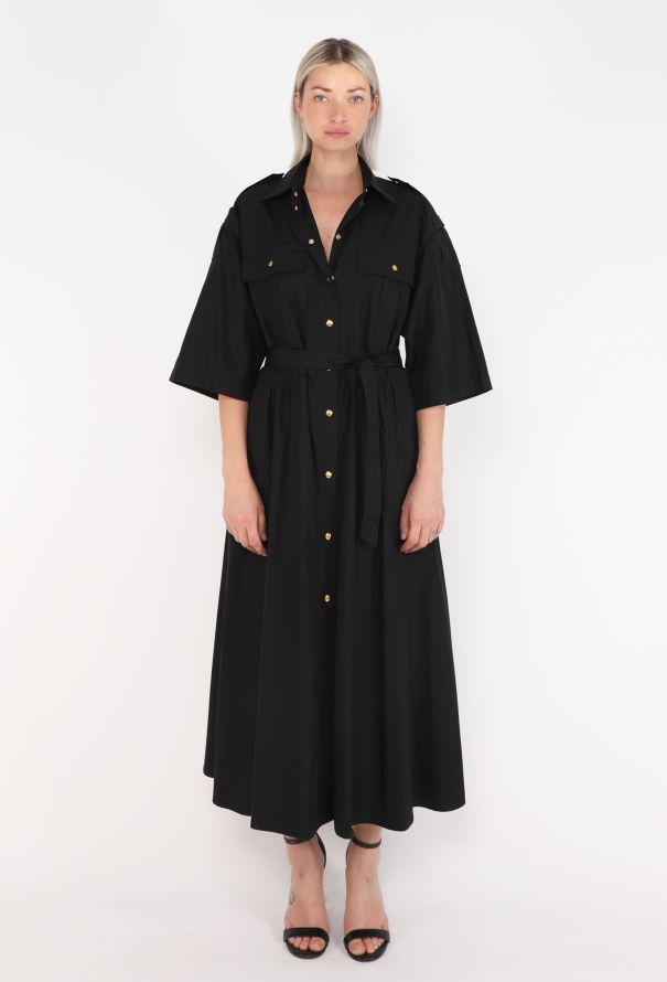 Céline Belted Calèche Cotton Dress, 2022 - 1