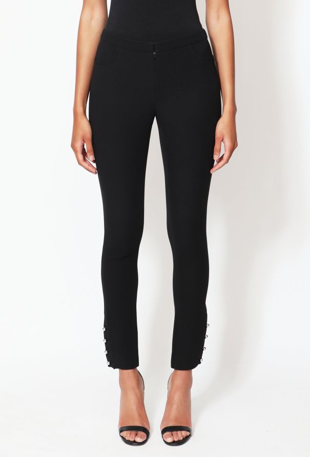 Chanel Tapered Crêpe 'CC' Trousers - 3