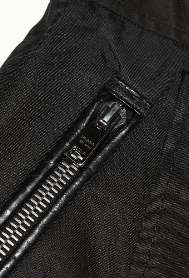 Prada A-Line Nylon Zip Skirt - 6