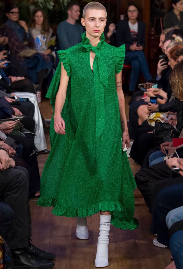 Vetements S/S 2016 Lamé Ruffled Dress - 2