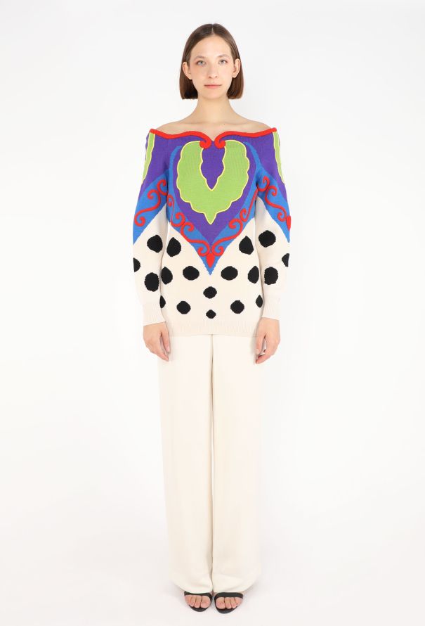 Gianni Versace Patchwork Intarsia Sweater, 1989 - 2