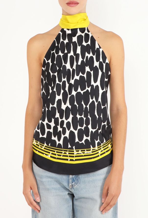 Gucci Silk Open-Back Foulard Top - 1