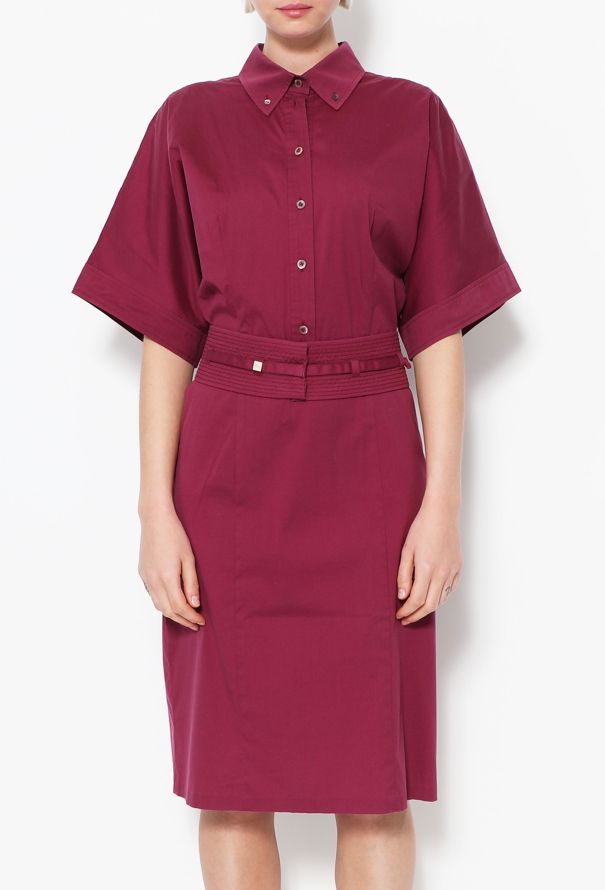 Gucci Belted Cotton Shift Dress - 2