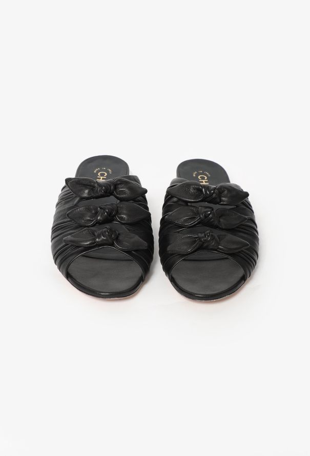 Chanel Knotted Leather Sandals - 3