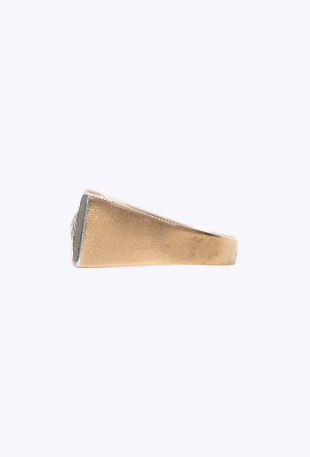 Vintage Fine Jewelry 18K Gold & Diamond Tank Ring - 5