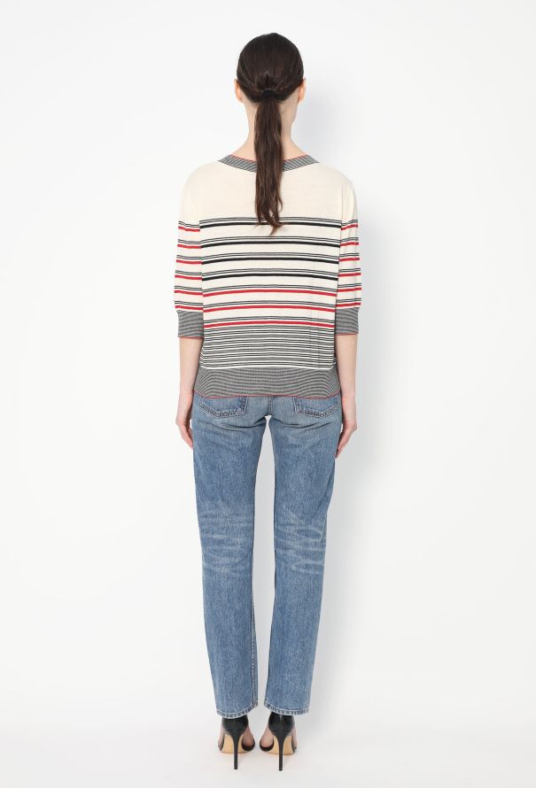 Chanel Striped 'CC' Knit Top - 3