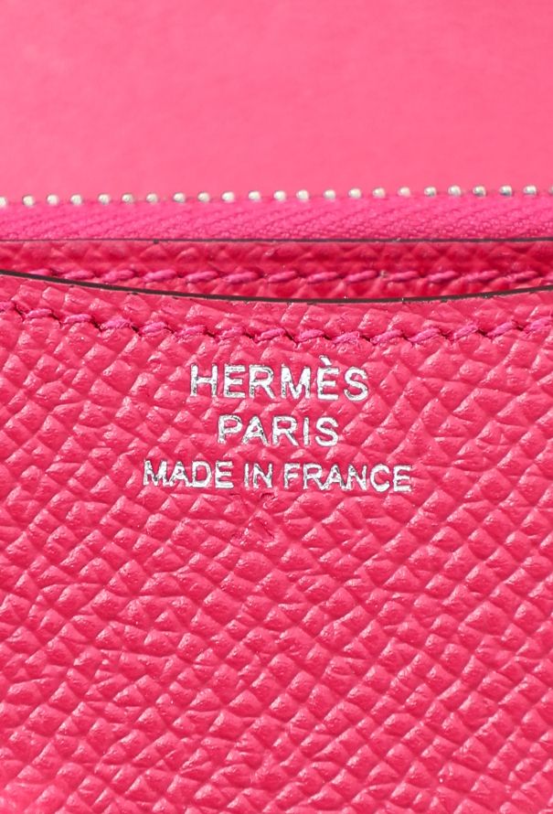 Hermès Rose Mexico Epsom Constance Slim Wallet & Belt - 14